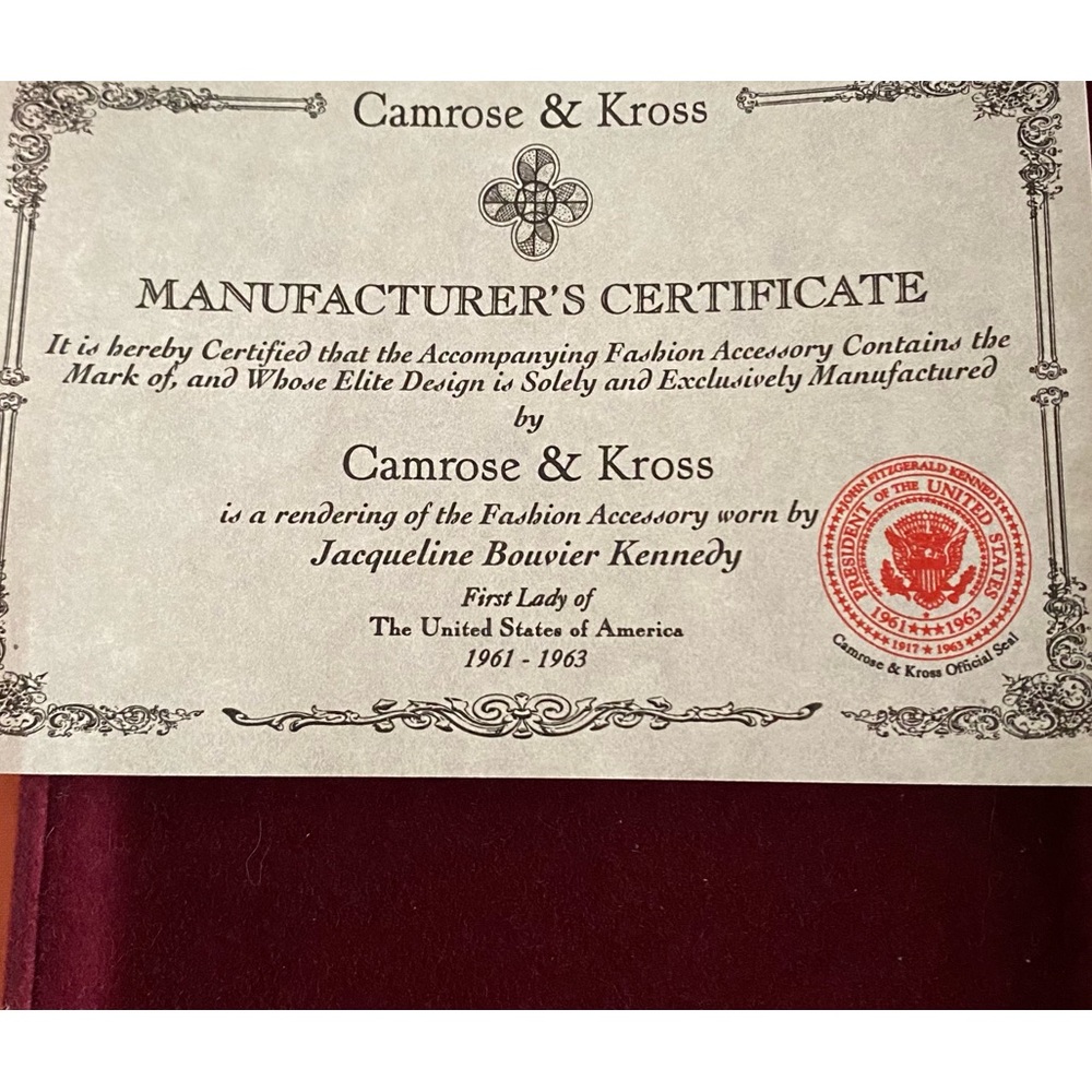 Camrose and Kross JBK Collection Faux Pearl Necklace +Box and COA - Picture 5 of 17